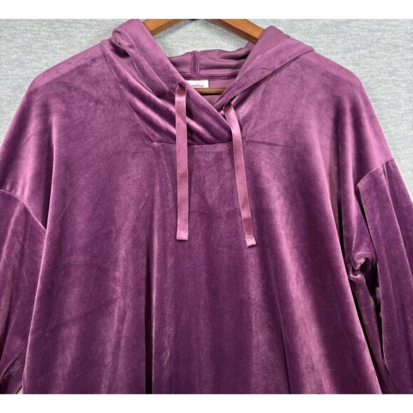 Pure J Jill Velvet Purple‎ Hoodie Long Sleeve Relaxed Fit Tunic Womens  S - Picture 3 of 5